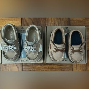 EUC Sperry Bundle A/O Crib JR SAHARA & Blue Fish Crib Toddler Girl/Boy Shoe